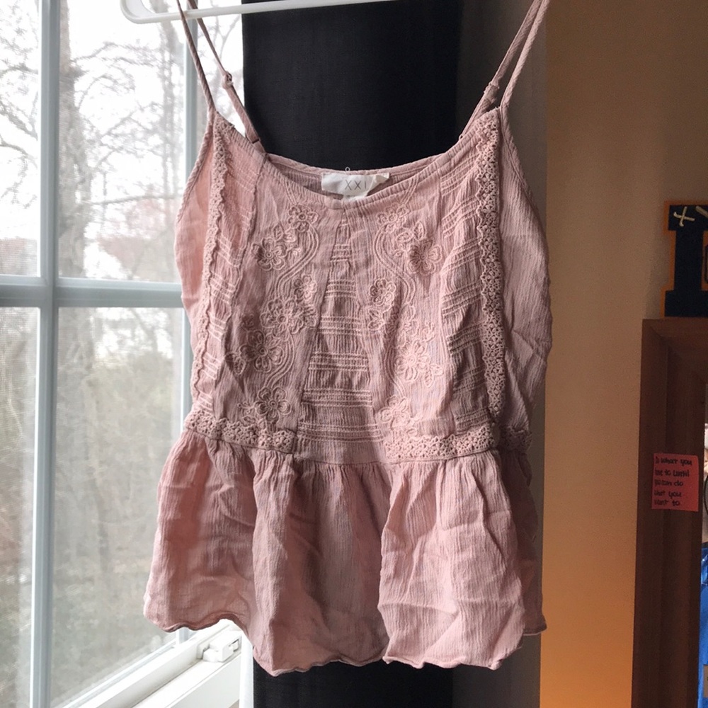 Pink spaghetti strap top